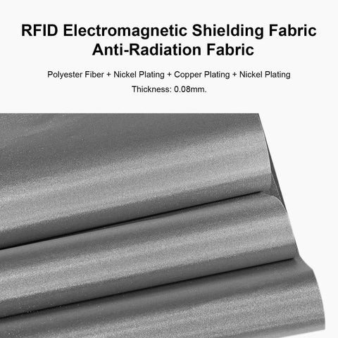 EMF Blocking Fabric For Everyday Carry And Everyday Use, Copper Infused Electromagnetic Shielding Cloth, close-up view