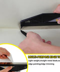 12 Inch Paint Edger and Guard Stainless Steel Straight Edge Tool for Walls and Ceilings in use for precise lines