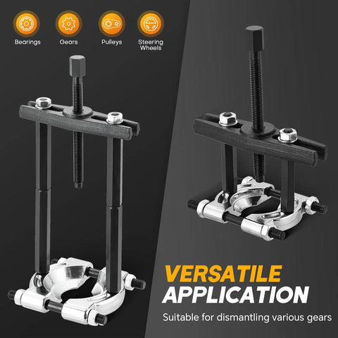 Badass Heavy Duty 12 Piece Bearing Separator And Puller Set With 5 Ton Capacity Designed For Removing Gears Pulleys Bearings From Cars Trucks ATVs Easily With Robust Grippers For Quick Fixes In Home Garage Or Professional Shop Boss, two-jaw puller