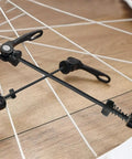 Dual Pack Aluminum Alloy Quick Release Skewers for Mountain and Road Bikes on wooden floor