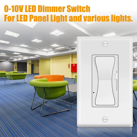 Smooth Glide 0 10V Dimmer Switch For Led Lamps And Cfl Fixtures Single Pole Or Three Way Wiring With Dead On Brightness Control