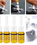 Windshield Chip And Crack Repair Kit For Scratches Quick Fix With Suction Cup Curing No Brainer Five Minute Repair To Restore Clarity And Prevent Chip Spread, showing repair tools and suction cups.