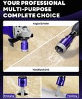 9 Piece Diamond Hole Saw Kit With Pilot Bit Adapter For Porcelain Ceramic Granite Marble And Stone Pro Grade Thickened Diamond Core Drill Bits used with angle grinder and handheld drill on stone surface