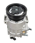 Beefed Up AC Compressor With Clutch Co 4574Jc dual pulley, direct fit for VW 2.5L engines, showing mounting points and pulley design.