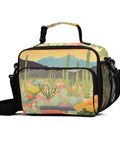 Desert Bloom Insulated Lunch Bag With Handles And Shoulder Strap For Camping And Travel Grab And Go Everyday Carry, cactus design