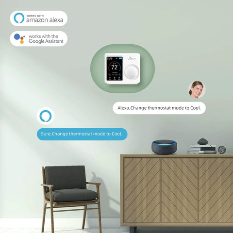 Smart Wi Fi Thermostat With 7 Day Scheduling And 8 Period Programmable Fifth Generation Works With Alexa And Google Assistant