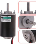 Industrial Grade 30W High Speed Permanent Magnet Motor With Reversible CWCCW Gear For Diy Candy Floss Machines And Small Cutting Tables, showing motor design and connections.