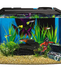Live Action Undersea Treasure Chest Aquarium Ornament With Diver Air Bubbler For Aerating Your Fish Tank Durable Orange Resin Decoration That Really Pops In Any Freshwater Or Saltwater Tank