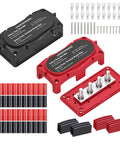 Heavy Duty 300A Bus Bar For Rock Solid 12V Power Distribution With Four M8 Studs Waterproof Junction Block with accessories