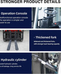 Beefy 3 Ton Rough Terrain Electric Forklift With Pneumatic Tires For Construction Sites And Outdoor Cargo Transport Heavy Duty Material Handling Gear Built For Tough Jobs And All Weather Worksites. operator console and thickened forks