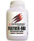 Bottle of Feather Dry Powder For Archery Arrows Keeps Feathers Weatherproof With Colorless Odorless Water Repellent Formula
