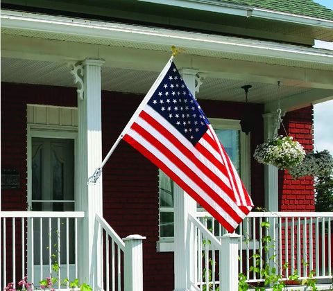 All American Flag 3 By 5 Feet Outdoor Flag Made In USA Poly Cotton All Weather With Rich Colors for front porch display