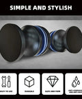 Slick 4 Pack Shower Glass Door Handle Set For Sliding Doors Black Durable Aluminum Alloy And Stainless Steel Knobs Rust Resistant Fits 6 To 12mm Glass Easy Install And Long Lasting Smooth Polished Surface, black round shower glass door handles