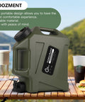 3.2 Gallon Portable Water Jug With Spigot For Camping And Hiking, BPA Free Military Green Water Storage Tank outdoors