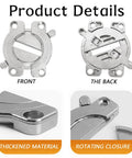 Product details showcasing 4 Piece Rock Solid Heavy Duty Table Latches Zinc Alloy Buckle Locks front and back views.