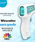 Infrared Touchless Forehead Thermometer For Adults And Kids, Fast Accurate Non Contact Temperature Readings From Safe 0.4 To 2 Inches, Perfect For Babies Children And Family Health Checks, white handheld