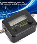 All In One Satellite Finder Kit With LNB To REC Connector And Signal Strength Meter For Fast Dish Alignment, close-up view.