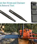 Pocket Chainsaw Breaker 3 In 1 Mini Chain Breaker Tool Rivets And Link Removal with image of chainsaw on log