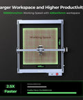 Falcon 10W Laser Engraver with Air Assist and Rotary Roller, workspace 400x415mm, speed 10000mm/min, high precision