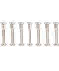Top Shelf Furniture Hardware Kit With M6 Hex Socket Bolts And Barrel Dowel Nuts For Wood Bookcase And Bed Frames Includes Allen Wrench Plus Heavy Duty Silver Fasteners Guaranteeing Zero Hassle Assembly Always - set of M6 steel hex socket bolts.