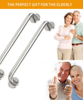 Two Pack Bathroom Grab Bars 16 Inch Brushed Nickel 304 Stainless Steel Safety Assist Handicap Grab Bar For Showers And Tubs