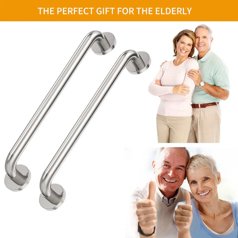 Two Pack Bathroom Grab Bars 16 Inch Brushed Nickel 304 Stainless Steel Safety Assist Handicap Grab Bar For Showers And Tubs