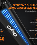 Cityone 26 Inch Electric Bike for Adults With 750W Peak Power, Step Through Frame, showing removable battery detail