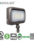 Beast Bright Outdoor Security LED Flood Light Set, 45W LED, 5400 Lumens, 5000K Daylight White, bronze finish, UL Listed