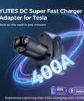 Hella Fast CCS1 To NACS Adapter Bringing 250KW DC Supercharging Power Down Level 3 Only Plug And Play Sweet Deal For Compatible Tesla Models, black charging connector