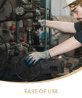 Worker using a machine with Kickass Heavy Duty Replacement Rubber Belt Pack For Industrial Sealing Machines for easy operation.