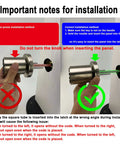 Installation instructions for Keypad Door Knob With Key And Keyless Entry Lock Auto Lock 50 User Codes Master Code Backlit Keypad.