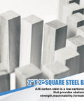 One Piece 2 Inch By 2 Inch By 12 Inch Square Steel Bar A36 Low Carbon Mild Steel Hot Rolled Keystock For DIY Projects Home Improvement And Industrial Use, square bars stacked