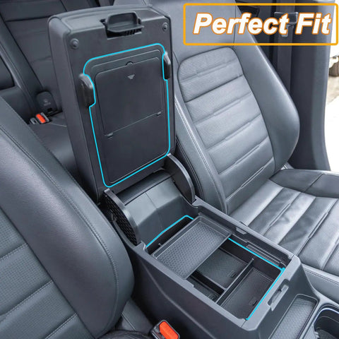 3-Piece Center Console Organizer Set for Honda CR-V and CR-V Hybrid 2023 2024 2025 2026 Custom Fit Armrest Tray Console Tray
