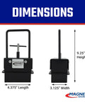 Heavy Duty Magnetic Bulk Parts Lifter With Release And Handle for Nails and Metal up to Five Pounds with dimensions