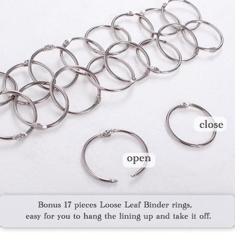 Detachable rings for Blackout Curtain Liners For Sheer Curtains With Detachable Rings Thermal Insulation For Light And Noise Blocking