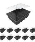 10 Pack Seed Starting Tray Kit With 120 Cells And Adjustable Humidity Dome For Germination Clear Plant Germination Trays Durable Set