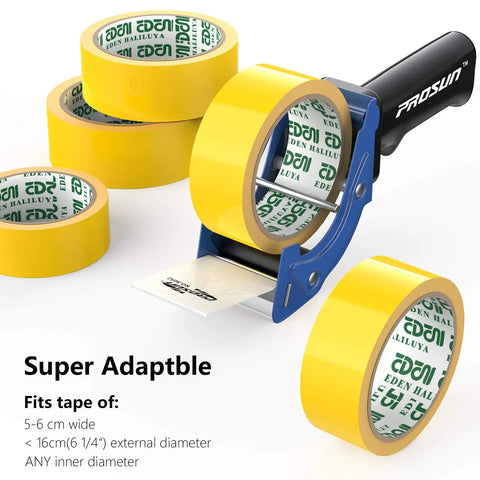 Kickass Two Inch Tape Gun Dispenser With Fast Reload Mechanism And Dual Rollers For No Sweat Packing Sealing Paired With A Built In Razor Sharp Cutter And Extra Blade Included