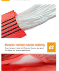 Round Sling 11020 Lbs 6.5 Ft Polyester Rigging Sling For Hoist showing inner fibers and abrasion-resistant webbing