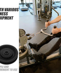 Image showing 4 Pack Replacement Plastic Pulley Covers With Anti Slip Textured Grip for home gym equipment.
