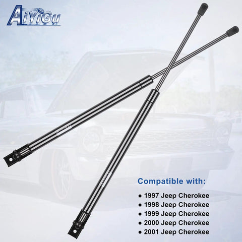 Rear Hatch Shocks And Lift Gate Struts Set For Jeep Cherokee 1997 To 2001 Base Classic Country Limited SE Sport Direct Fit Gas Springs Trunk Supports Pack Of 2 Compatible With 4291 SG214022