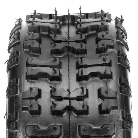 Close-up of tread pattern on 13x5.00-6 Go Kart Tires With Inner Tubes 2 Pack For Razor Dirt Quad Yerf-Dog Motovox MGK10 CK100 SK100