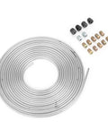 Heavy Duty Copper Plated Brake Line Tubing 25 Feet With Fittings Three Sixteenth Inch Outer Diameter For Hydraulic Braking And Fuel Systems