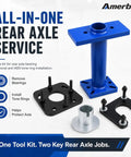 Pro Rear Axle Bearing Puller And Installer Tool Kit For Toyota Tacoma Tundra 4Runner Hilux T100 1995 To 2020 Fits Remove Wheel Bearings And Abs Tone Rings Using 4 Bolt Drive Blue Set Makes Job Quick So You Can Drive Without Stress blue axle service kit with bearing and tone ring plates