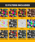 Compact Point And Shoot Camera With 13MP Sensor showcasing 12 photo filters including normal, vivid, retro, sepia, and more.