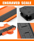 Contour Gauge Set 10 Inch and 6 Inch With Engraved Not Fade Scale Locking Profile Tool Duplicator details in ABS plastic