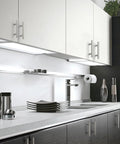 Modern kitchen with 30 Pack 5 Inch Cabinet Pulls Brushed Nickel Stainless Steel Kitchen Cabinet Hardware With 3 Inch Hole Centers 76 mm