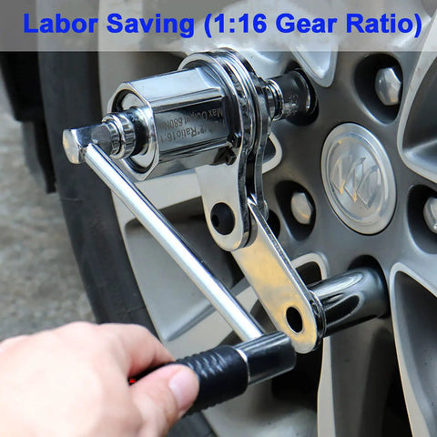Beefy 1/2 Inch Drive Torque Multiplier Wrench Set For Lug Nut Removal With 1:16 Gear Ratio Delivers 680 NM Labor Saving Tire Change Tool