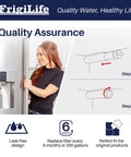 Woman replacing Refrigerator Water Filter Replacement For EPTWFU01 EWF02 Pure Source Ultra II 0.5 Micron NSF Certified Lead Free BPA Free