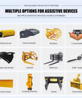 Assistive device options for Rugged 4X4 Wheel Backhoe Loader For DIY Landscaping, Pond Digging, Ditch Cleaning And Small Scale Excavation