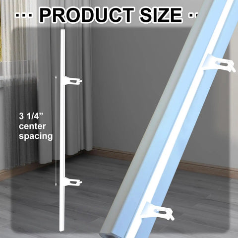 20 Pack Window Blind Repair Sliders And Shutter Connector Pins With 3.25 Inch Center Spacing Heavy Duty Build dimensions displayed on a control rod.